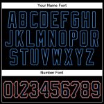 Custom Black and Blue Authentic Baseball Jersey with Personalized Name and Number Personalized Black Black-Powder Blue Authentic