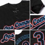 Personalized Black and Blue Baseball Jersey for Men and Women - Custom Sports Apparel Personalized Black Black-Powder Blue