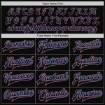 Custom Team Name and Number Black Blue-Orange Varsity Bomber Jacket Full-Snap Personalized Letterman Jacket Personalized