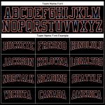 Personalized Black Powder Blue-Orange Long Sleeve Performance T-Shirt for Men Personalized Black Black Powder Blue-Orange