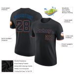 Personalized Performance T-Shirt in Black and Powder Blue for Men and Women Personalized Black Black-Powder Blue Performance