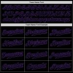 Personalized Skull Baseball Jersey in Black and Purple Fashion Design Personalized Black Black-Purple Skull Fashion Baseball