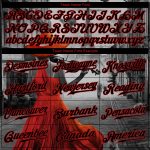 Personalized Black-Red 3D Eiffel Tower Baseball Jersey for Girls Personalized Black Black-Red 3D A Girl The Eiffel Tower