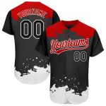 Custom 3D Baseball Jersey Black and Red - Personalized Sports Apparel Personalized Black Black-Red 3D Baseball Jersey 3