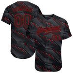 Personalized Black and Red 3D Baseball Jersey for Men and Women Personalized Black Black-Red 3D Baseball Jersey