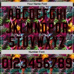 Personalized 3D Tropical Hawaii Palm Leaves Basketball Jersey Black-Red Personalized Black Black-Red 3D Tropical Hawaii Palm