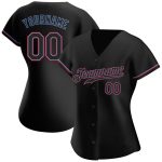 Personalized Authentic Black-Red Baseball Jersey for Men and Women Personalized Black Black-Red Authentic Baseball Jersey