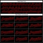 Custom Name Number Authentic Baseball Jersey Black Red Personalized Team Personalized Black Black-Red Authentic Baseball