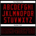 Custom Name Number Authentic Baseball Jersey Black Red Personalized Team Personalized Black Black-Red Authentic Baseball