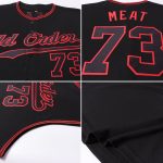 Custom Name Number Personalized Black-Red Authentic Baseball Jersey Sleeveless Team Gear Personalized Black Black-Red Authentic