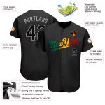 Custom Name & Number Personalized Black-Red Split Fashion Baseball Jersey Personalized Black Black-Red Authentic Split Fashion
