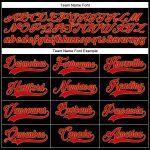 Personalized Black and Red Baseball Jersey for Men and Women - Customizable Team Apparel Personalized Black Black-Red Baseball