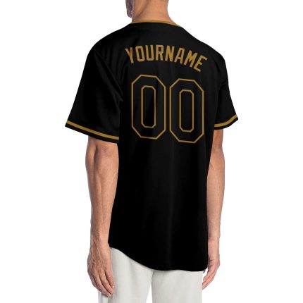 Personalized Black and Red Baseball Jersey for Men and Women - Customizable Team Apparel Personalized Black Black-Red Baseball