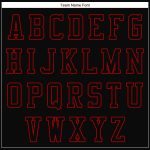 Personalized Black Red Bomber Varsity Letterman Jacket for Men Women 3 Personalized Black Black-Red Bomber Full-Snap Varsity