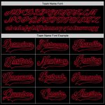 Custom Black Red Hockey Jersey - Personalized Team Sports Apparel Personalized Black Black-Red Hockey Jersey