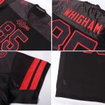 Custom Name Number Black Red Mesh Football Jersey Personalized Team Authentic Personalized Black Black-Red Mesh Authentic