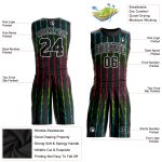 Custom Name Number Basketball Jersey Suit - Personalized Black Red Round Neck Personalized Black Black-Red Round Neck Sublimation