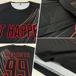 Custom Name and Number Sublimation Soccer Uniform Jersey - Personalized Black and Red Team Jersey Personalized Black Black-Red