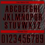 Custom Name and Number Sublimation Soccer Uniform Jersey - Personalized Black and Red Team Jersey Personalized Black Black-Red