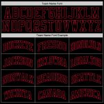 Personalized Black Red Throwback Basketball Jersey for Men and Women Personalized Black Black-Red Throwback Basketball Jersey
