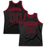 Personalized Black Red Throwback Basketball Jersey for Men and Women Personalized Black Black-Red Throwback Basketball Jersey