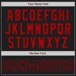 Custom Name Number Unisex Softball Jersey Black Red Two-Button Personalized Team Apparel Personalized Black Black-Red Two-Button