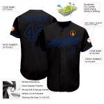 Custom Black-Royal Baseball Jersey with Personalized Name and Number Personalized Black Black-Royal Baseball Jersey