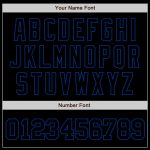 Custom Black-Royal Baseball Jersey with Personalized Name and Number Personalized Black Black-Royal Baseball Jersey