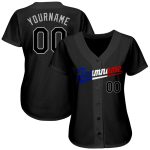 Personalized Black Royal Split Fashion Baseball Jersey - Custom Baseball Shirt Personalized Black Black-Royal Split Fashion
