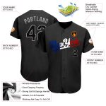 Personalized Black Royal Split Fashion Baseball Jersey - Custom Baseball Shirt Personalized Black Black-Royal Split Fashion