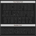 Custom Black Steel Gray Authentic Baseball Jersey with Personalized Name and Number Personalized Black Black-Steel Gray Authentic