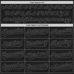 Personalized Black Steel Gray Baseball Jersey for Adults and Kids Personalized Black Black-Steel Gray Baseball Jersey
