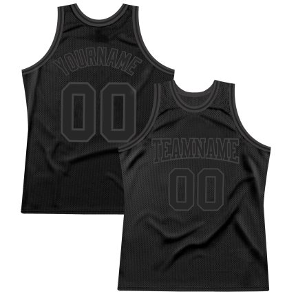 Custom Black Steel Gray Basketball Jersey - Personalized Throwback Design Personalized Black Black-Steel Gray Throwback Basketball