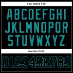 Custom Name and Number Personalized Black-Teal Authentic Baseball Jersey - Team Apparel Personalized Black Black-Teal Authentic