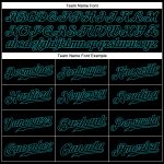 Custom Name and Number Personalized Black-Teal Sleeveless Baseball Jersey - Authentic Team Gear Personalized Black Black-Teal