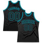 Custom Black-Teal Basketball Jersey with Personalized Name and Number - Authentic Throwback Design Personalized Black Black-Teal