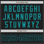 Personalized Black Teal Baseball Jersey for Men - Custom Sports Apparel Personalized Black Black-Teal Baseball Jersey 2