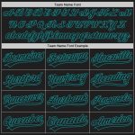 Personalized Black Teal Baseball Jersey for Men - Custom Sports Apparel Personalized Black Black-Teal Baseball Jersey 2