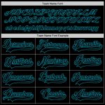 Personalized Black Teal Hockey Jersey Custom Team Apparel for Fans Personalized Black Black-Teal Hockey Jersey