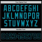 Personalized Black Teal Basketball Jersey - Throwback Style NBA Jersey Personalized Black Black-Teal Throwback Basketball