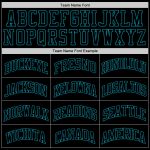 Personalized Black Teal Basketball Jersey - Throwback Style NBA Jersey Personalized Black Black-Teal Throwback Basketball