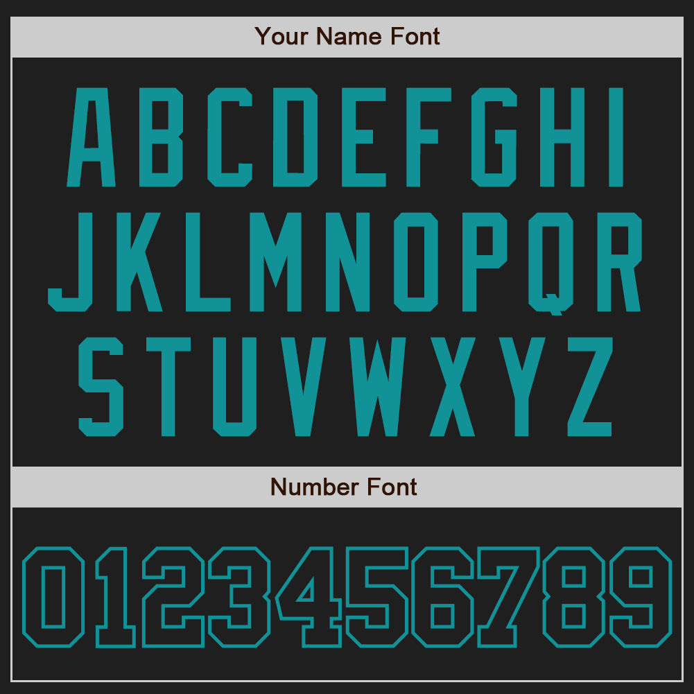 Personalized Black Black-Teal Two-Button Unisex Softball Jersey Team Custom Name and Number Custom Name and Number Personalized Unisex Softball Jersey Black-Teal Two-Button Personalized Black Black-Teal Two-Button - Image 5