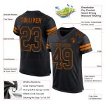 Personalized Black Texas Orange Mesh Football Jersey for Men and Women Personalized Black Black-Texas Orange Mesh Football