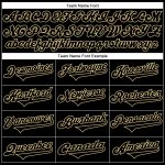 Customizable Authentic Black Vegas Gold Baseball Jersey with Personalized Name and Number Personalized Black Black-Vegas