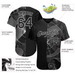 Personalized Black and White 3D Geometry Baseball Jersey for Men and Women Personalized Black Black-White 3D Geometry Baseball