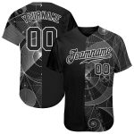 Personalized Black and White 3D Geometry Baseball Jersey for Men and Women Personalized Black Black-White 3D Geometry Baseball