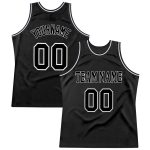 Custom Name and Number Personalized Black and White Throwback Basketball Jersey - Authentic Team Jersey Personalized Black