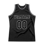 Custom Name and Number Personalized Black and White Throwback Basketball Jersey - Authentic Team Jersey Personalized Black