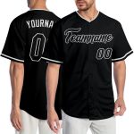 Personalized Black and White Baseball Jersey for Men and Women - Custom Sports Apparel Personalized Black Black-White Baseball