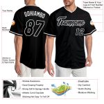 Personalized Black and White Baseball Jersey for Men and Women - Custom Sports Apparel Personalized Black Black-White Baseball
